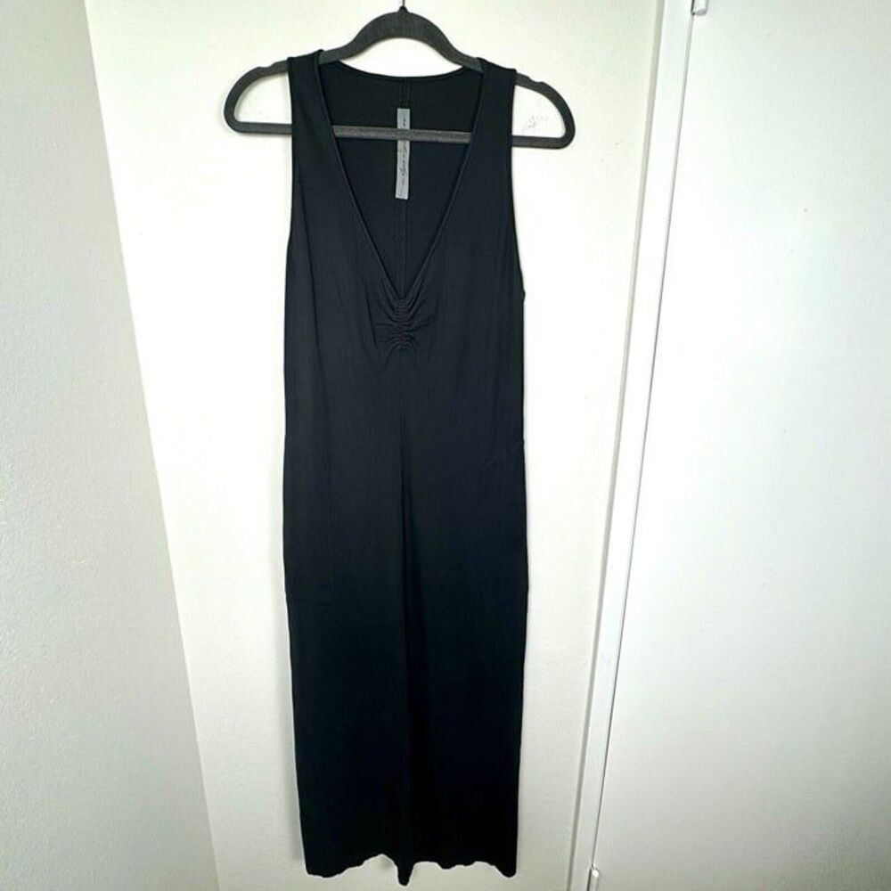 Raquel Allegra Tank Maxi Column Dress Size 2 Solid Grey Cotton Sleeveless